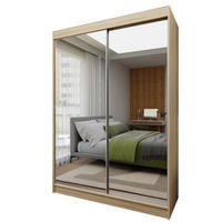 SCHWEBETÜRENSCHRANK BELLINA 150/216/61 cm 2-türig mit Spiegel Sonoma Eiche - Sonoma Eiche, Holzwerkstoff (150/216/61cm) - MASSENO