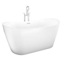 WHIRLPOOL freistehend F23 Armatur AF03 - Weiß, Glas/Kunststoff (80/72/180cm) - AcquaVapore by Sandra Jentho