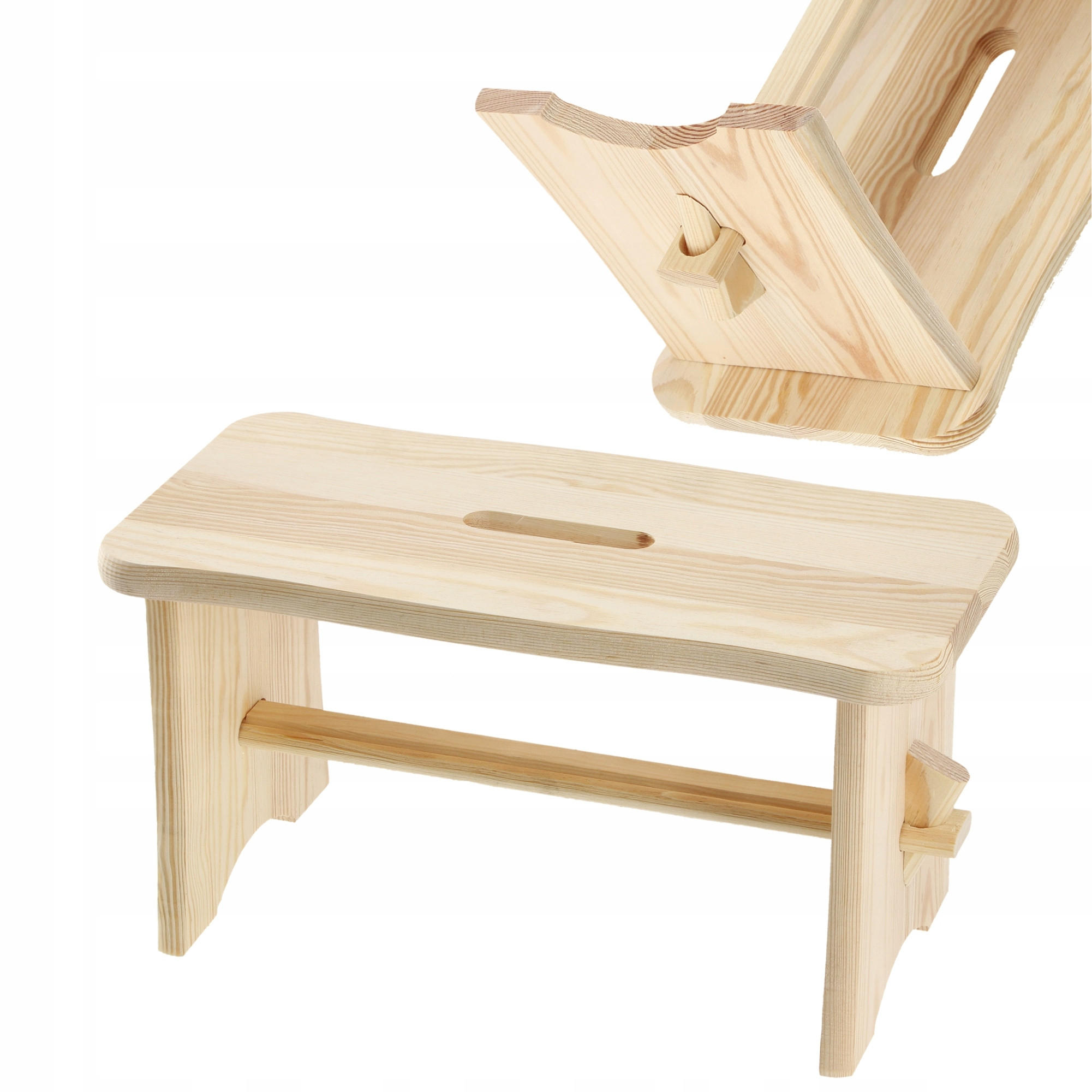 HOLZHOCKER 39 x 20 cm, natur - Naturfarben, Holz (20/39cm) - KADAX