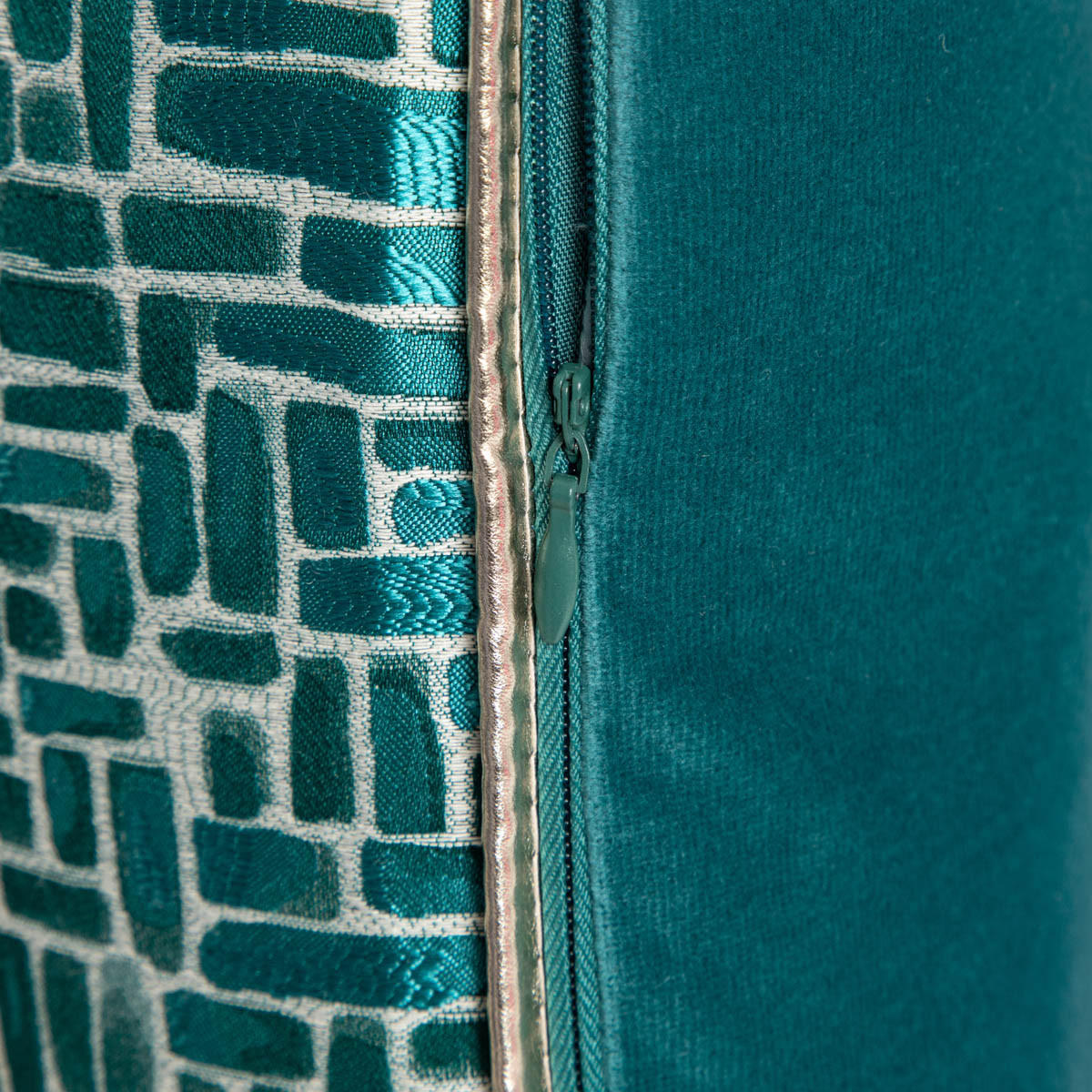 KOPFKISSENBEZUG Sasinoro 45/45 cm - Türkis, Textil (45/45cm) - Homla