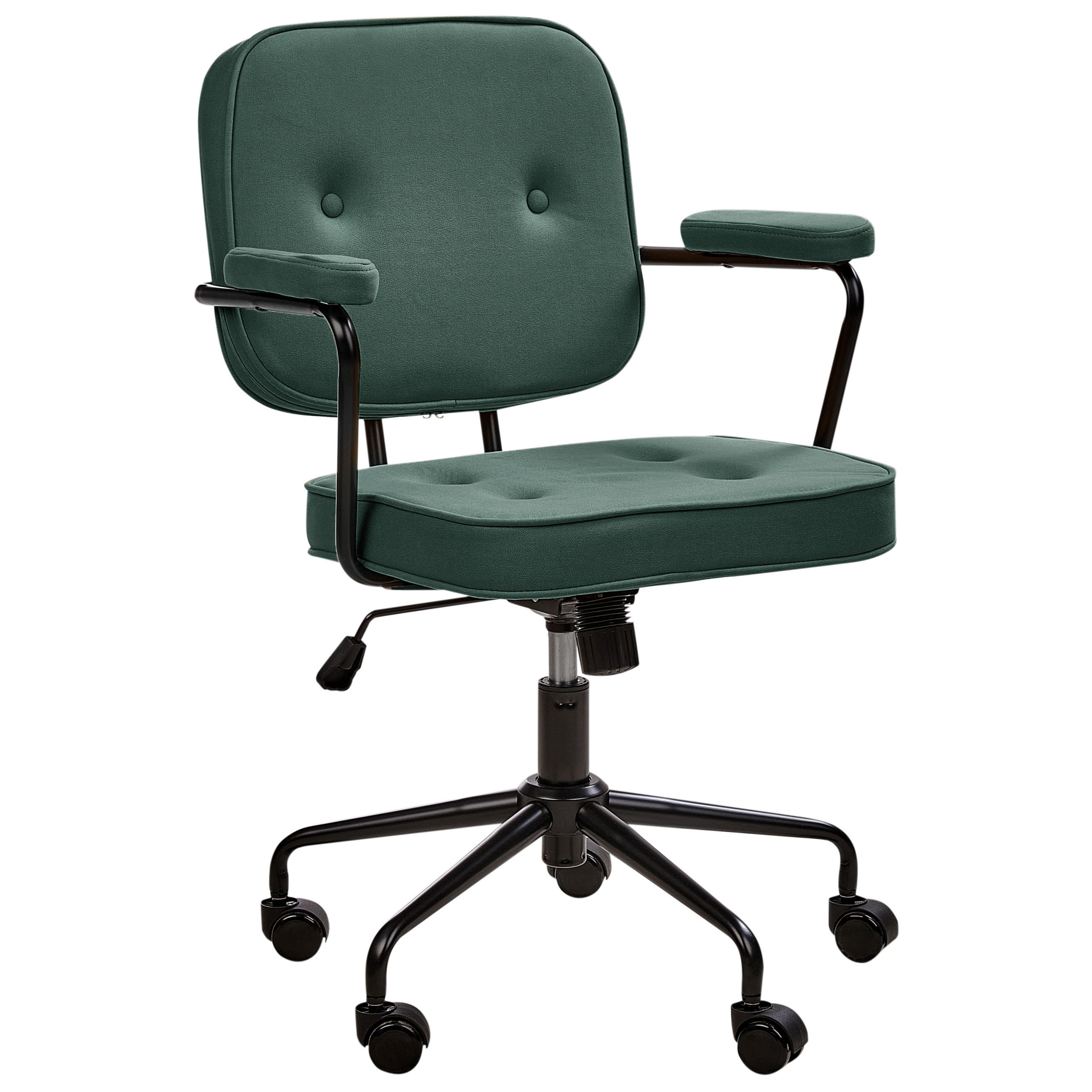 BÜROSTUHL Kunstleder Grün Pawnee - Grün, Textil/Metall (62/95/43cm) - Beliani