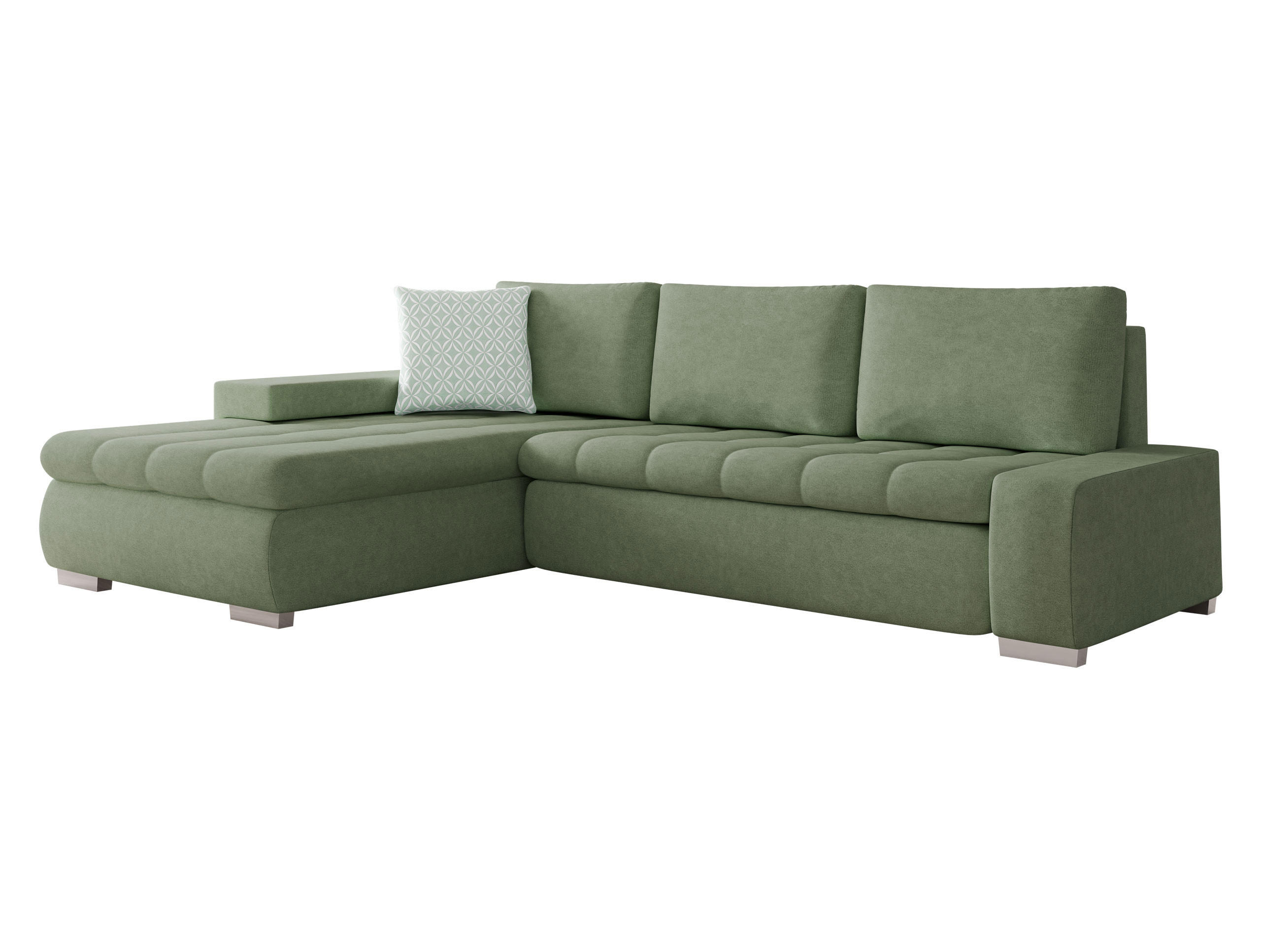 ECKSOFA Orkan Mini - Mintgrün, Holz/Textil (265/185cm) - MIRJAN24