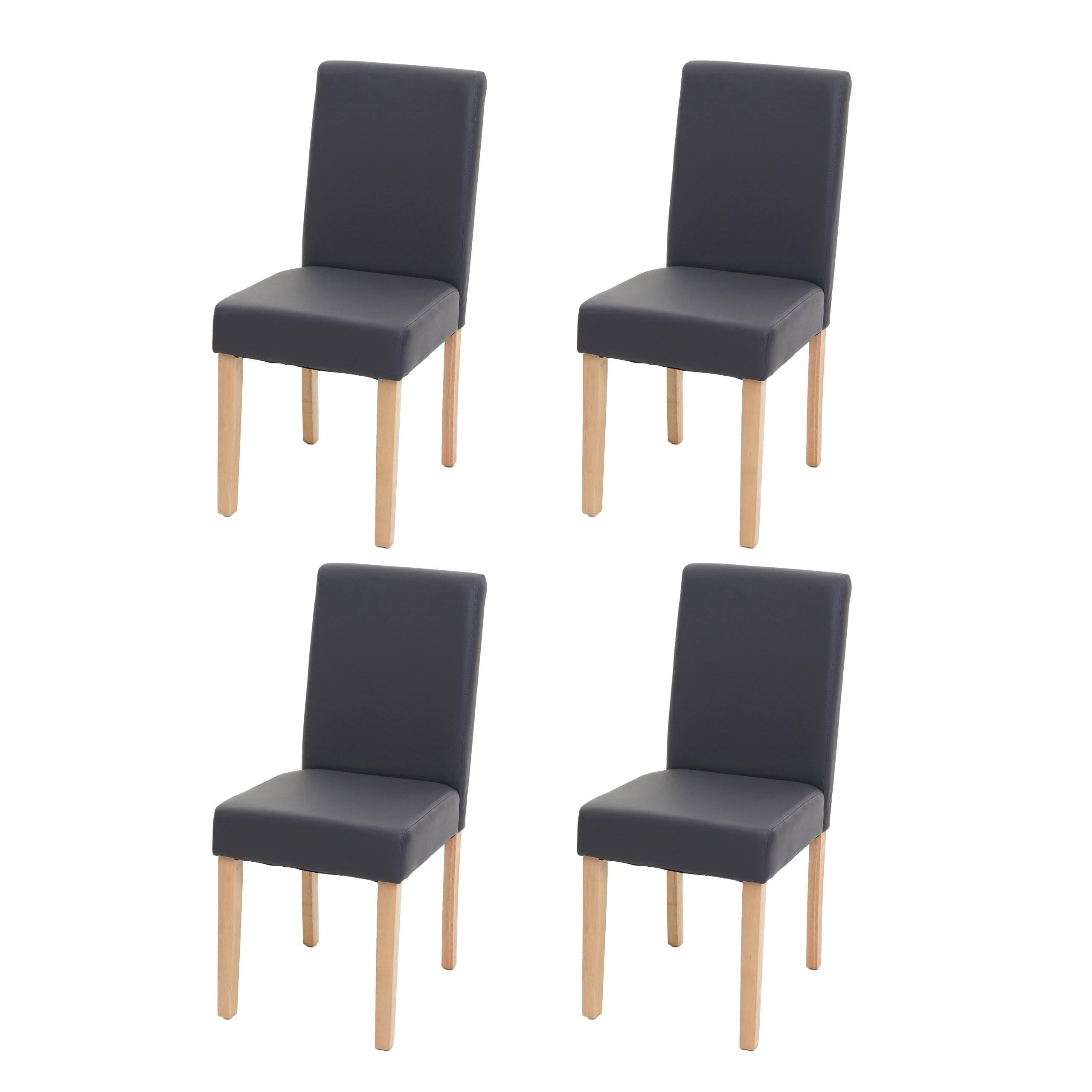 MCW JÍDELNÍ ŽIDLE Šedá, hnědá, sada 4 kusů