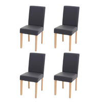 ESSZIMMERSTUHL Grau, Braun 4er-Set - Braun/Grau, Textil (43/90/56cm) - MCW