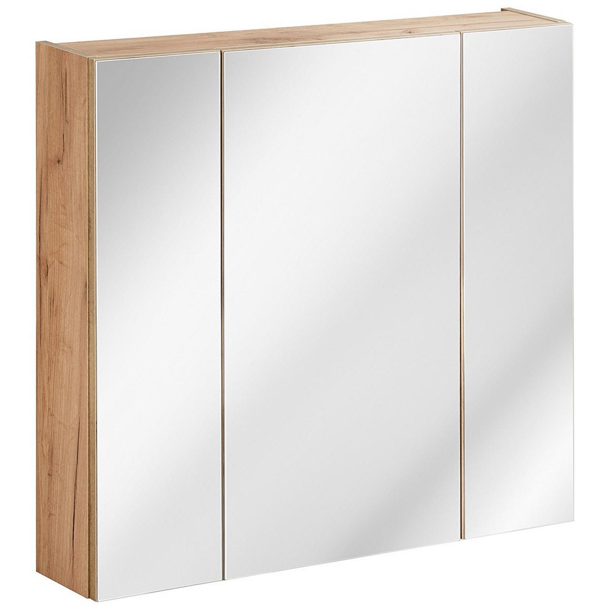 SPIEGELSCHRANK Toskana-56 - Braun, Holzwerkstoff (60/75/16cm) - Lomado