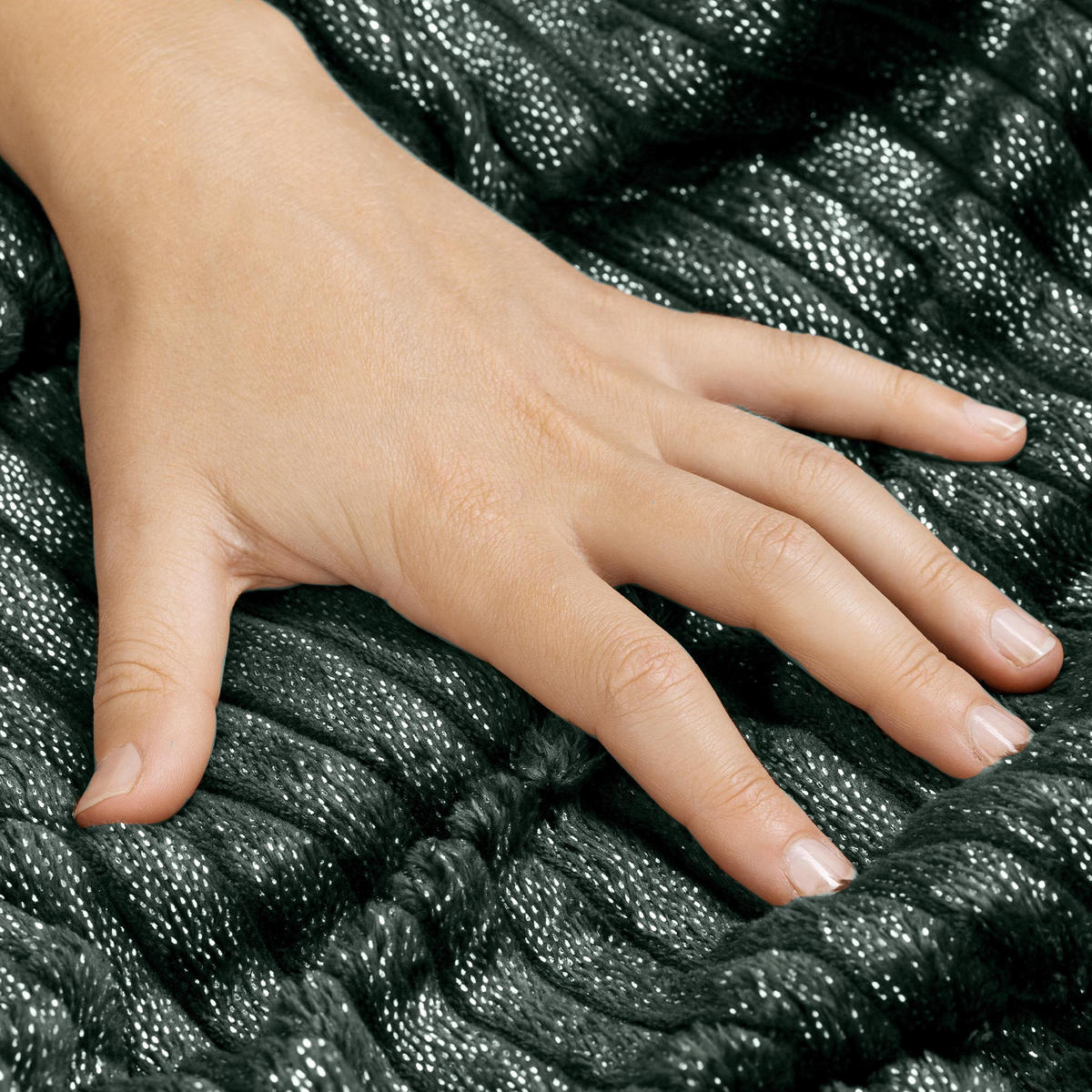 DECKE Elisa 220/240 cm Schwarz - Schwarz, Textil (220/240cm) - Beautissu 