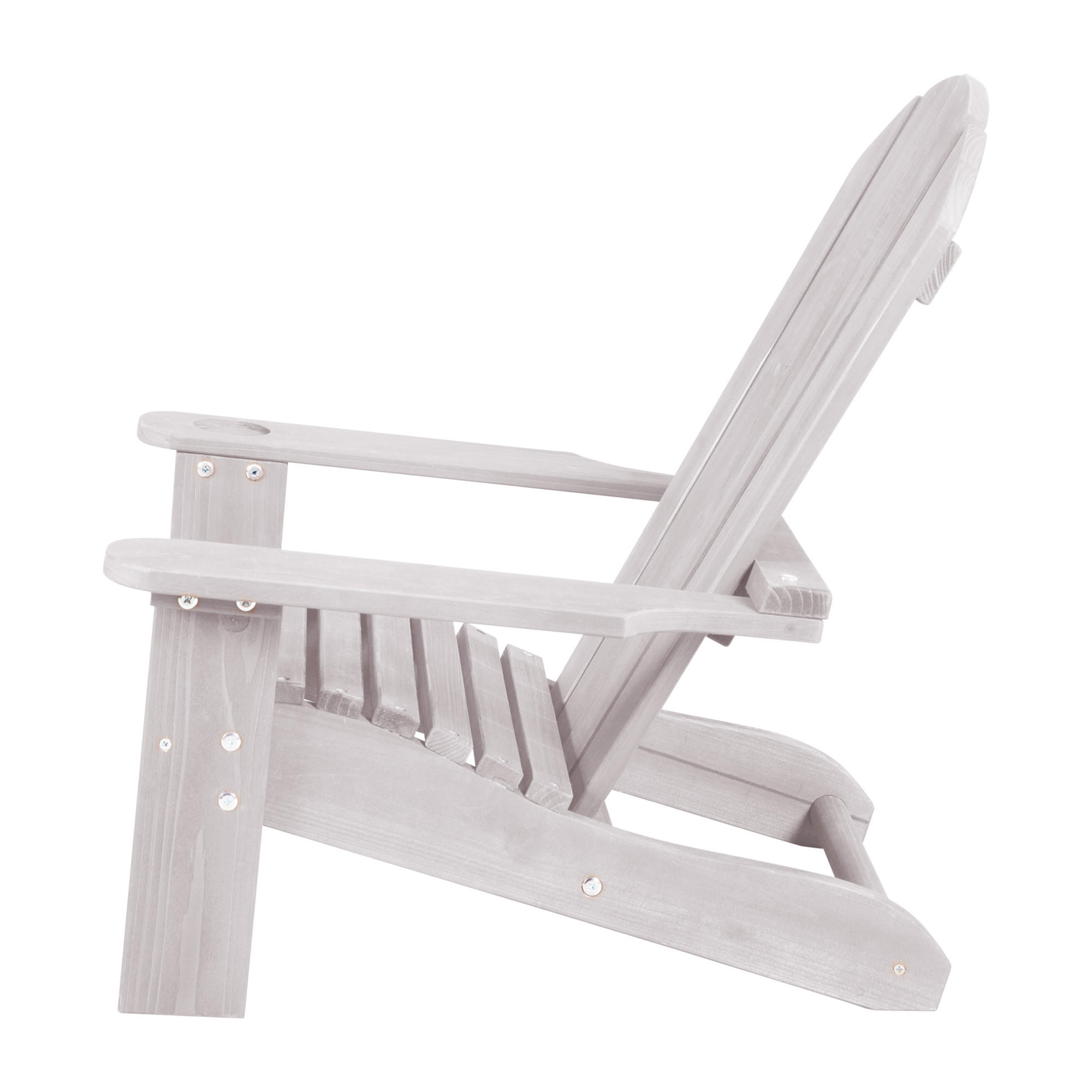OUTDOORSTUHL "Deck Chair" - Hellgrau, Holz (51/60/55cm) - Roba