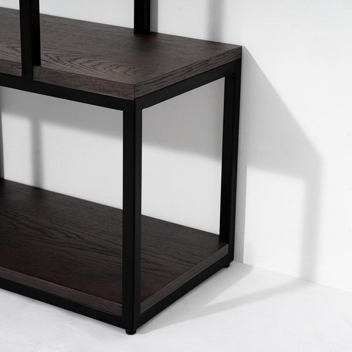BÜCHERREGAL Wooden, Eiche Espresso, Metall Schwarz - Braun, Holz (70/179/30cm) - WOODEK