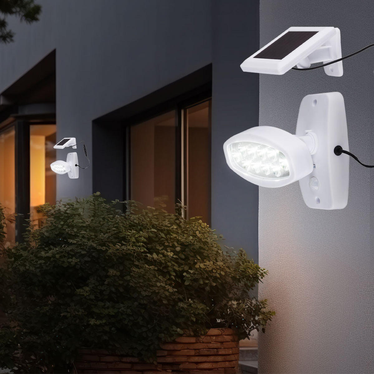 LED STRAHLER Weiß klar - Weiß, Kunststoff (10/15/14.3cm) - Globo Lighting