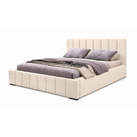 MARPUR Polsterbett NERO 180x200 cm mit Bettkasten und Lattenrost, Beige - Chromfarben/Beige, Holz/Holzwerkstoff (180/200cm) - Marpur
