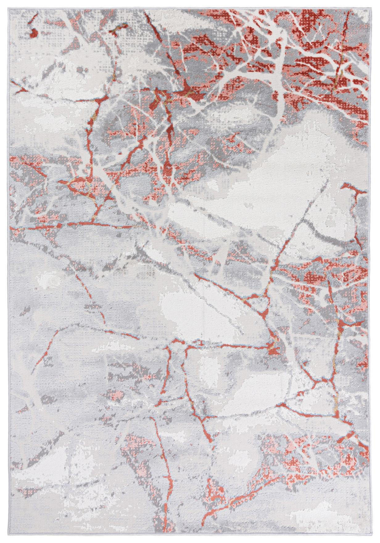 MATTA grafit grå abstrakt - 200 x 300 cm - Mörkröd, Textil (200/300cm) - Mazovia