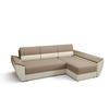 ECKSOFA L REBI L3 Rainbow 05/16 Rechts mit Schlaffunktion, Beige/Creme - Beige/Creme, Textil (251/140cm)