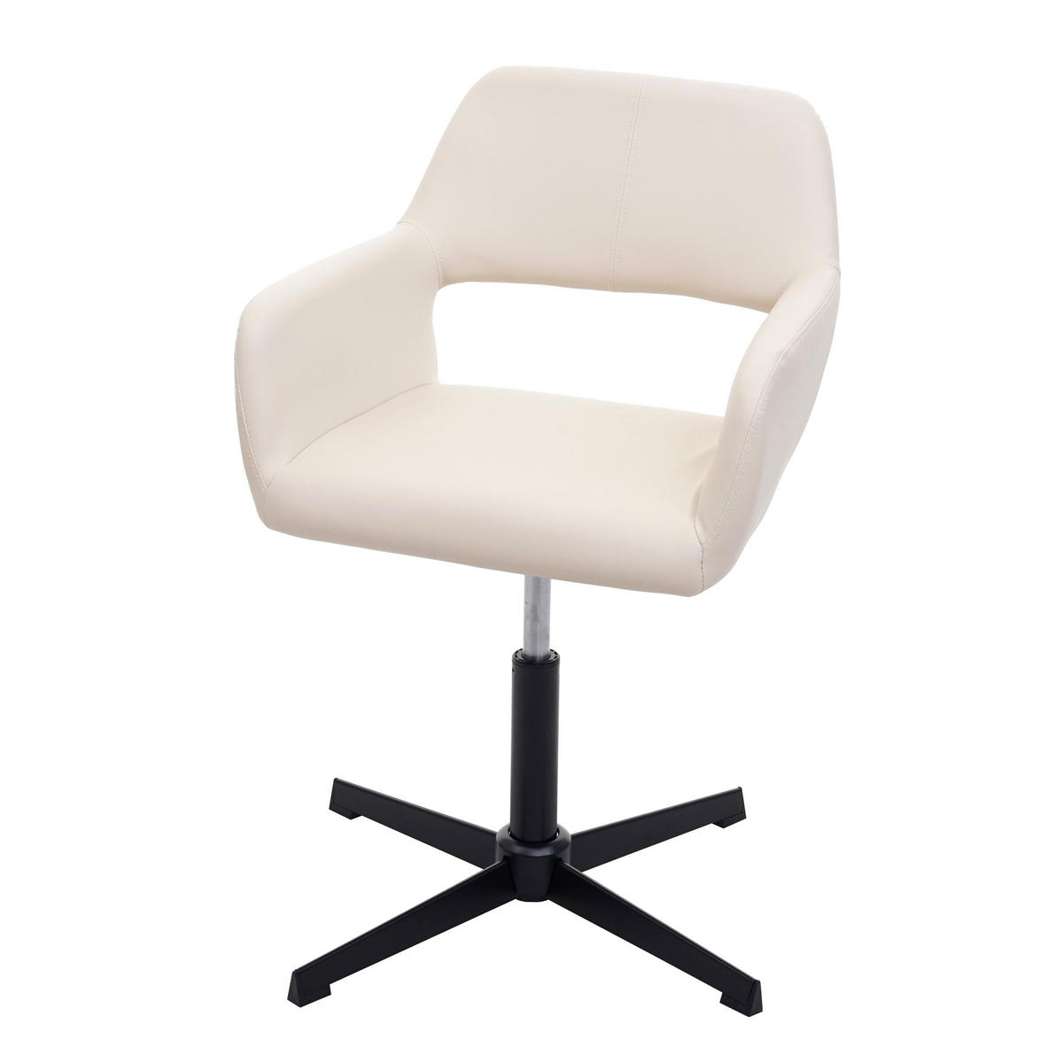 HOMEOFFICE-BÜROSTUHL Cremeweiß - Weiß, Textil (65/89/65cm) - MCW