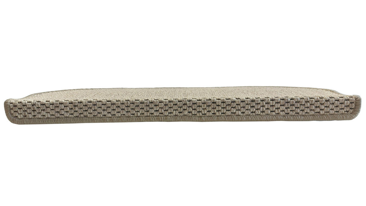 STUFENMATTE Set. 15 Stück "Florenz" Sisal Optik Flachgewebe Beige 24 x 65 cm - Beige, Textil (24/65/4cm) - oKu-Tex