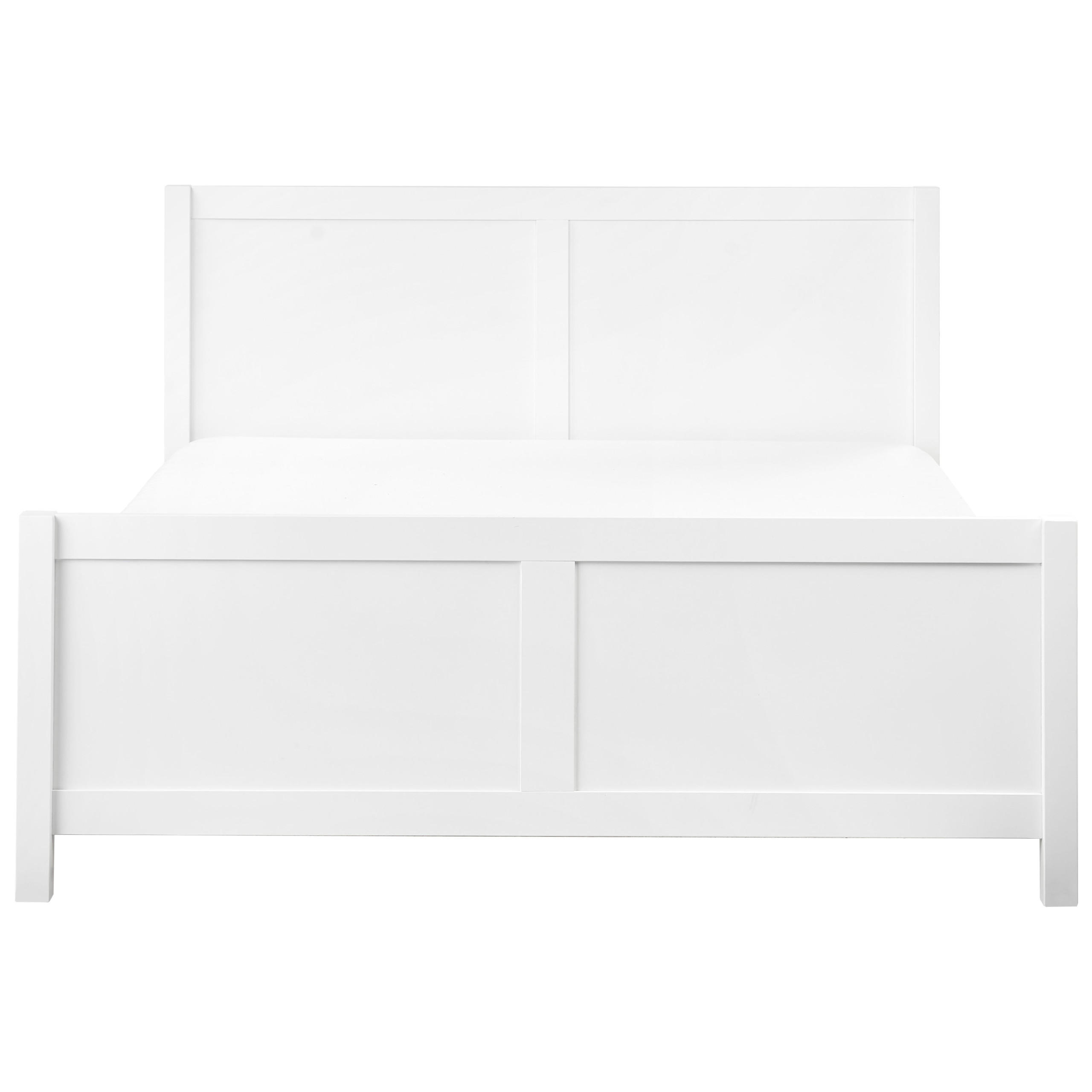 BETT mit Lattenrost 160x200 cm Weiß Champagnat - Weiß, Holz (160/200cm) - Beliani