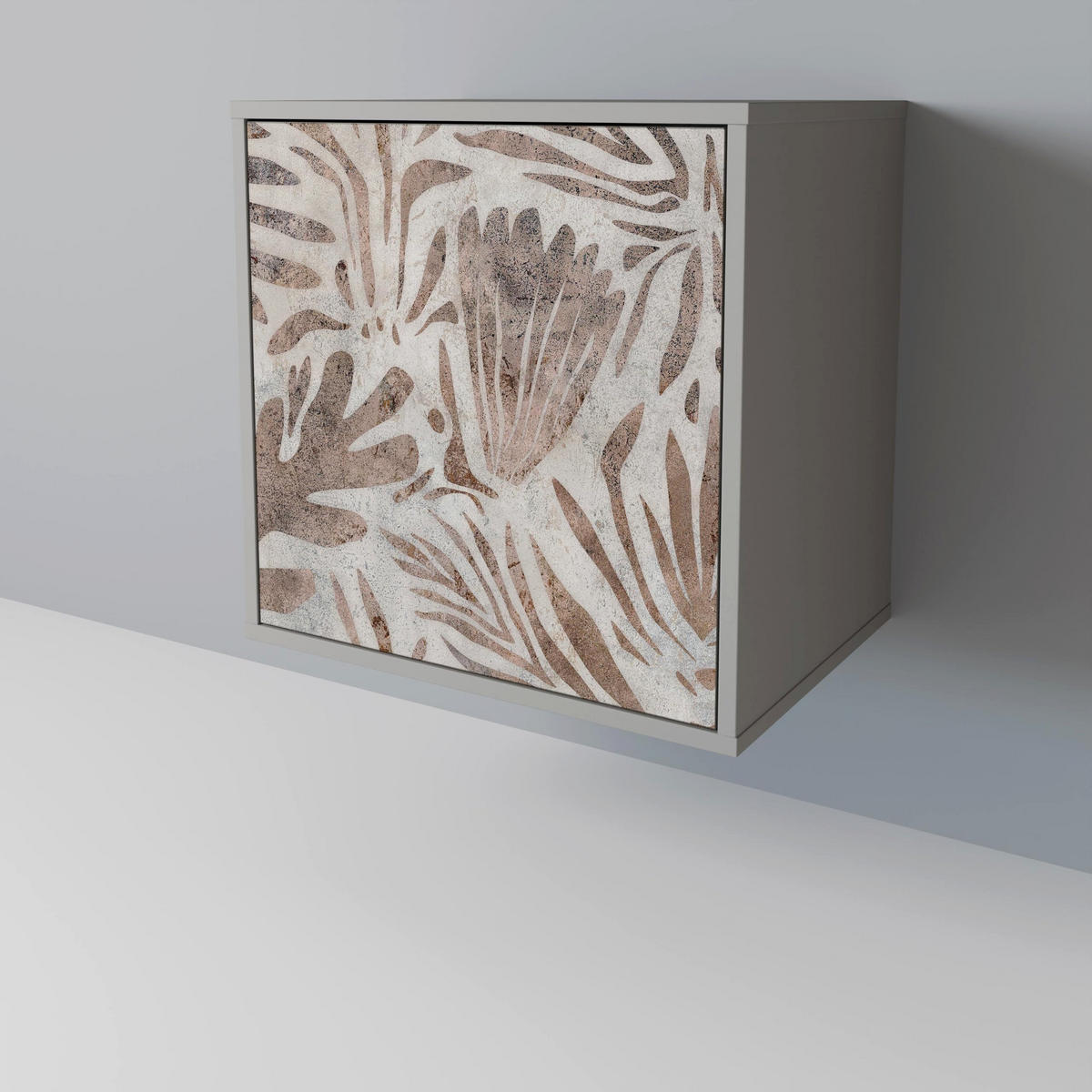 SIDEBOARD PASSING TIME, Grau, 57,5x42x77,5 cm, Schräge Buchenholzfüße - Buchefarben/Multicolor, Holzwerkstoff/Buchenholz (57.5/77.5/42cm) - SpaceRebels