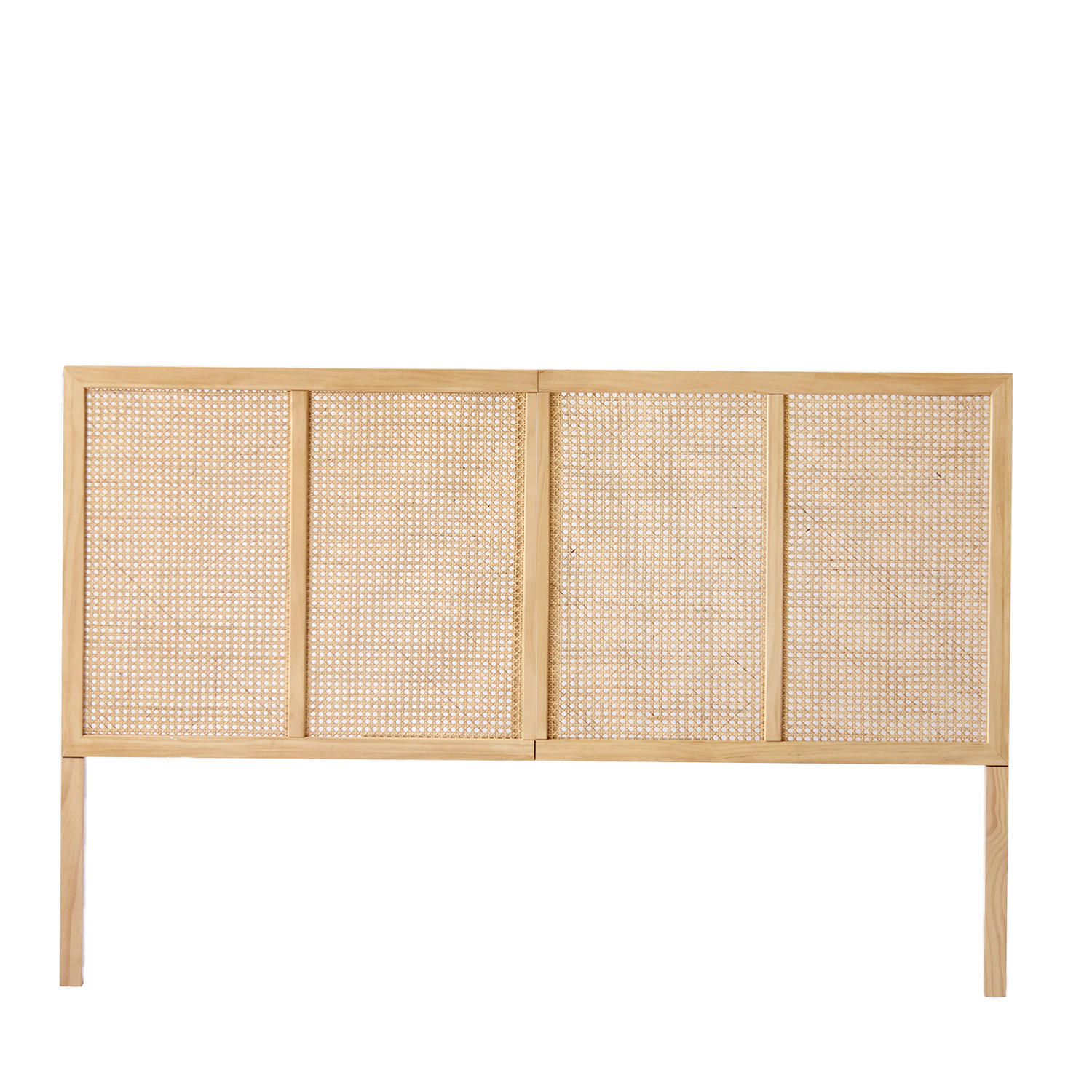 KOPFTEIL DOPPELTES Katri Natürlich 164 cm x 108 cm - Naturfarben, Holz (164/3cm) - Klast Home