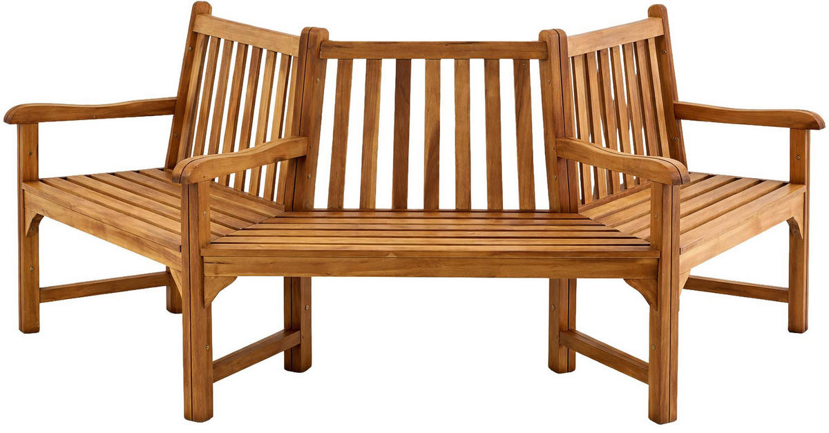 GARTENBANK 250/125 cm Holz Teak - Teakfarben, Holz (250/93/125cm) - CLP