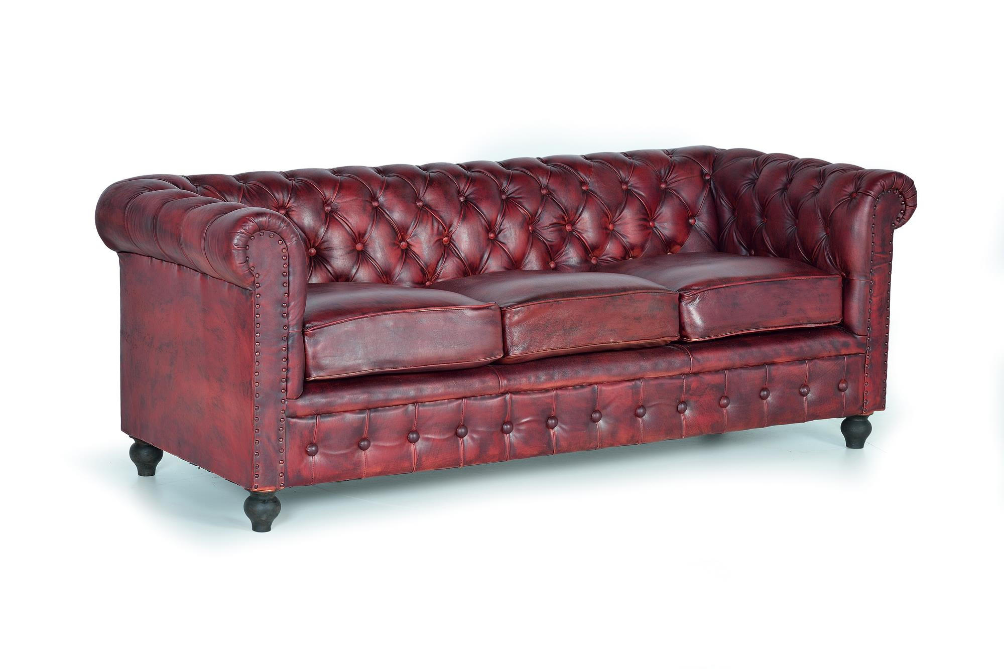 SOFA aus Leder und Metall - Braun, Fell (86/72/200cm) - Giner y Colomer