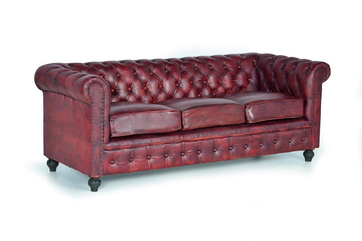 SOFA aus Leder und Metall - Braun, Fell (86/72/200cm) - Giner y Colomer