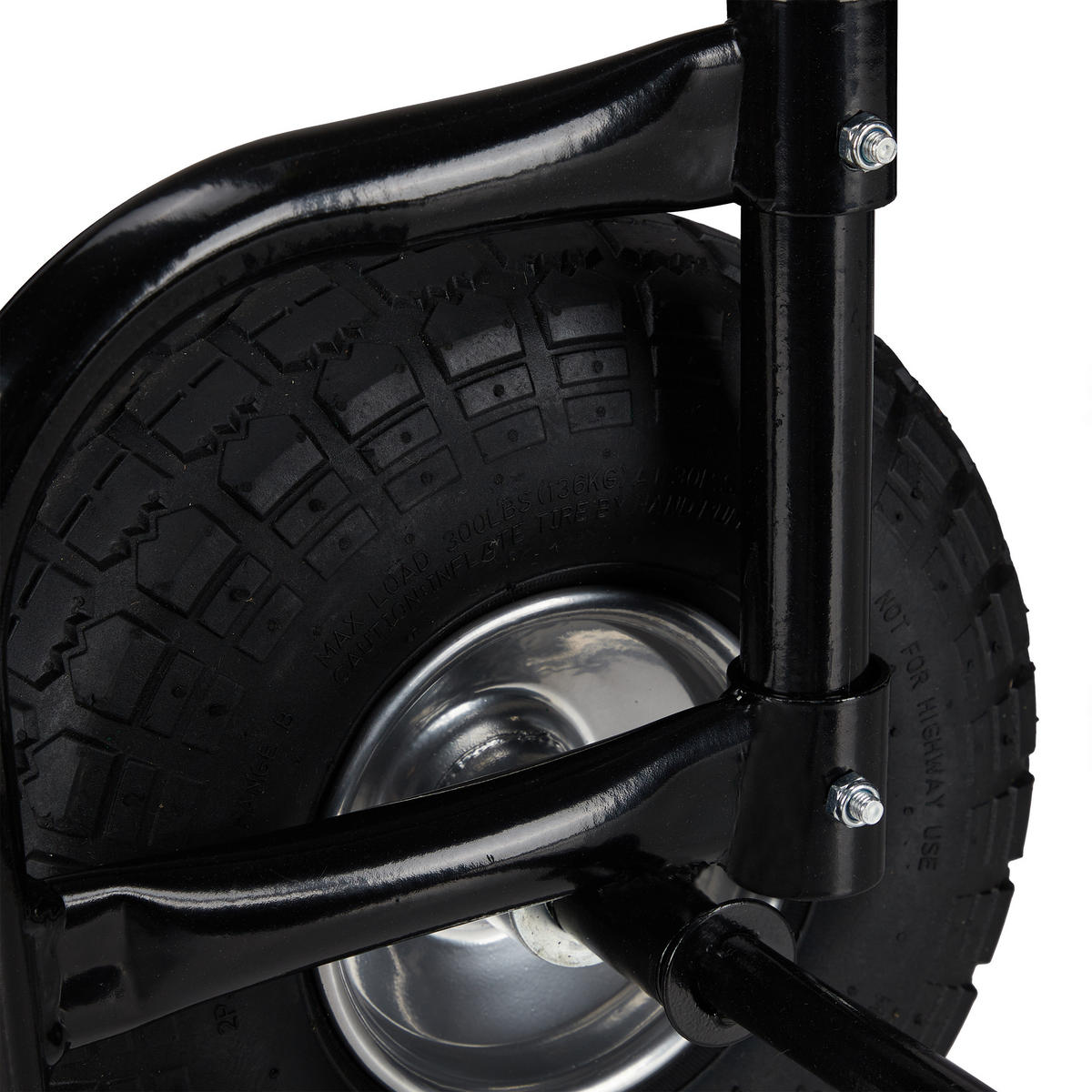 KAMINHOLZWAGEN - Schwarz, Kunststoff/Metall (53/107/69cm) - Relaxdays