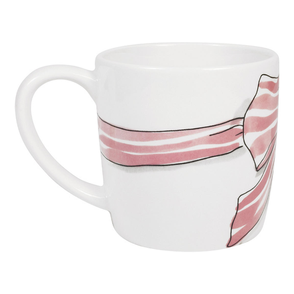 CAPPUCCINO-BECHER Rosa Schleife in Rosa - 500 ml - Pink, Keramik (0.5L) - Blond Amsterdam