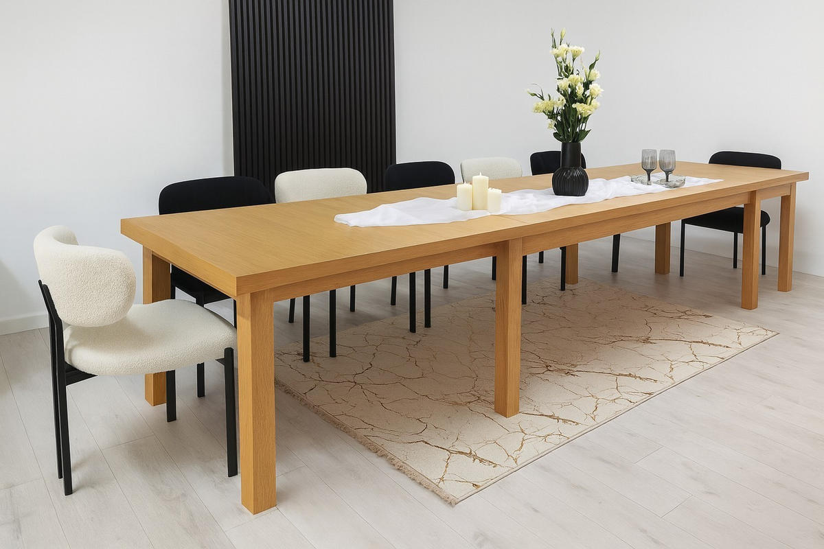 ESSTISCH INFINITO Ausziehbar 260 - 560 / 100 x 76 cm - Eichefarben, Holz (260/100/76cm) - MASSENO