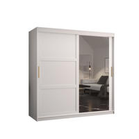 SCHWEBETÜRENSCHRANK 200/180/62 2-türig - Goldfarben/Weiß, Holz/Kunststoff (180/200/62cm) - Abiks Möbel
