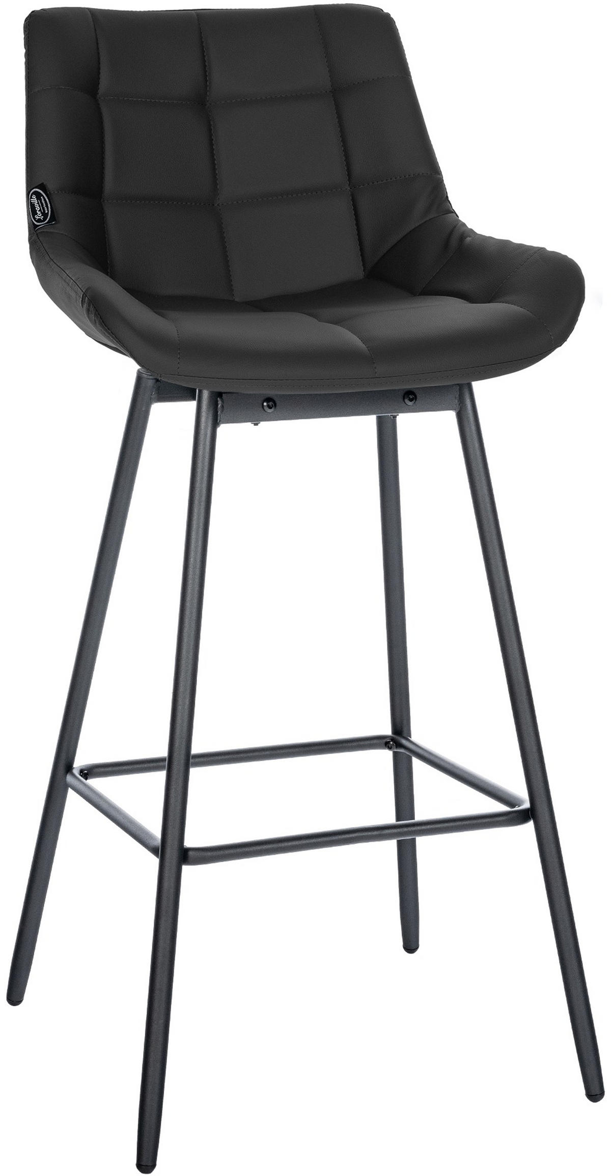 BARHOCKER Welton Schwenkbar Kunstleder schwarz - Schwarz, Kunststoff/Metall (49/105/56cm) - TPFLiving
