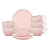 ESPRESSOTASSEN MIT UNTERTASSEN Amina Rosé 100 ml 6er Set - Rosa, Keramik (0.1L) - Seltmann Weiden