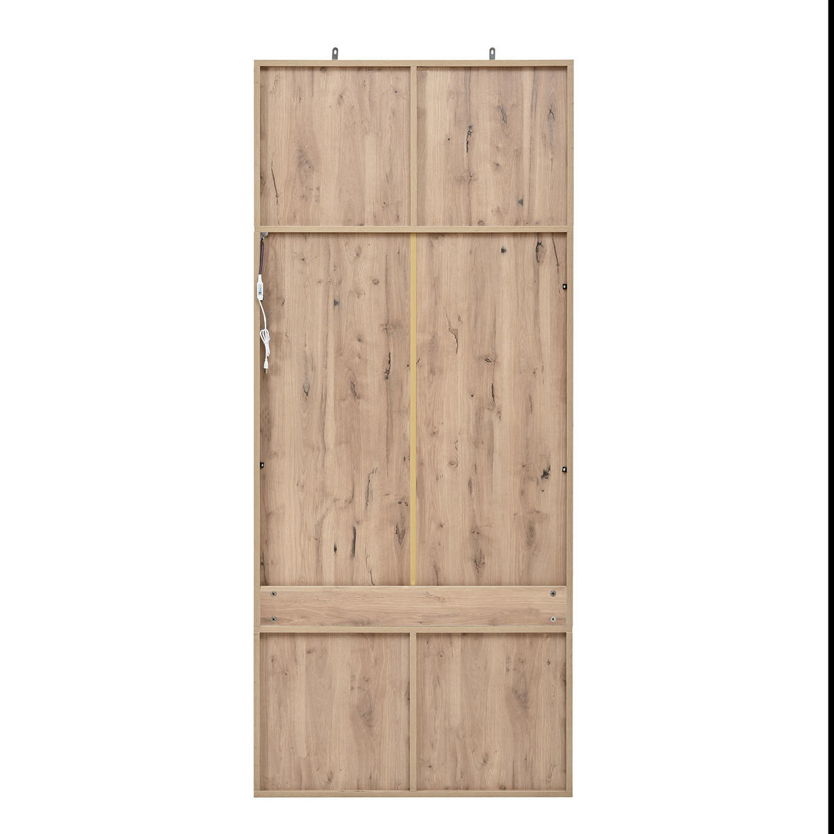 FLURGARNITUR mit Schuhbank 80 x 35 x 185 cm Weiß/Natur - Weiß, Holzwerkstoff (35/185/80cm) - Beauniv