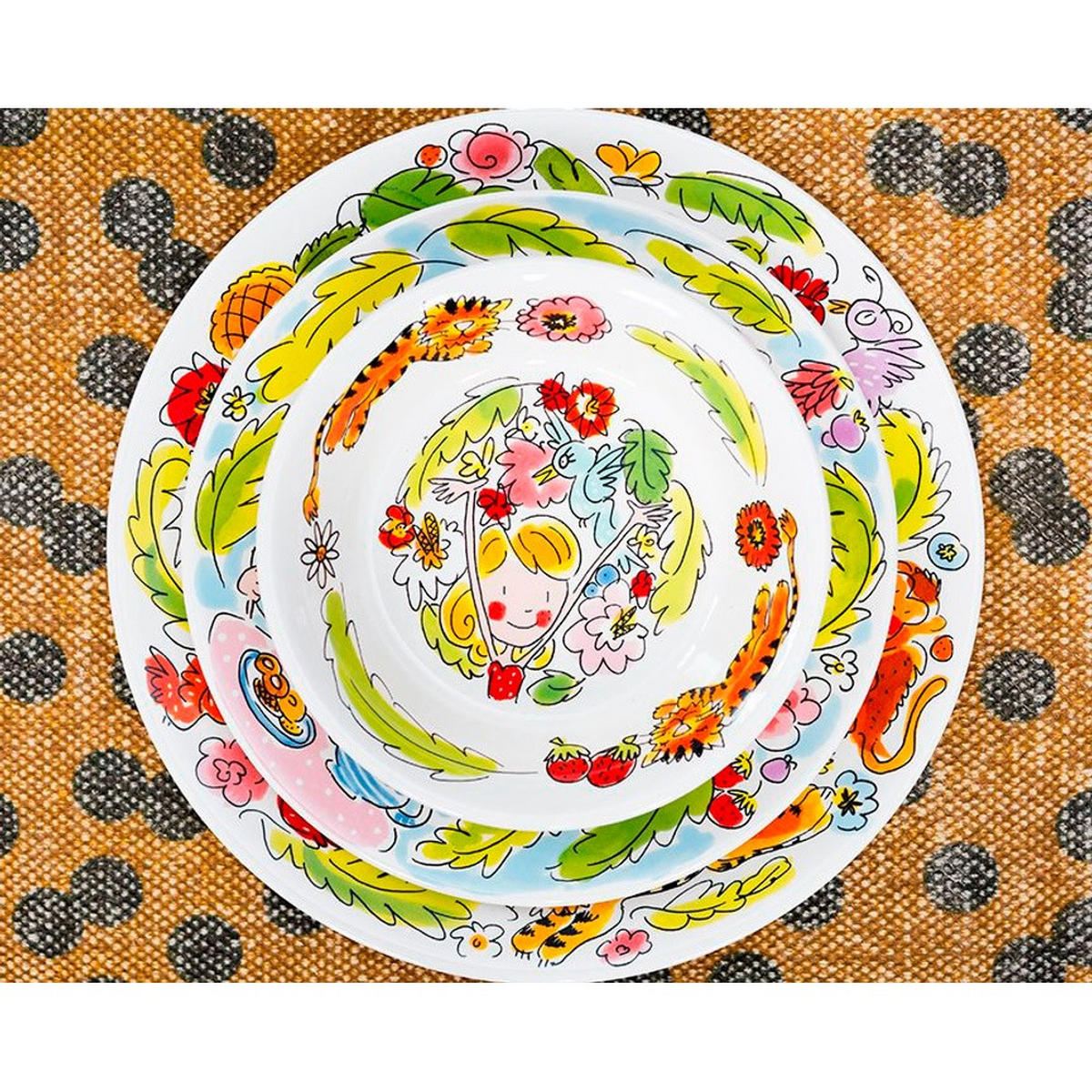 SCHALE Tigerparadies in Bunt - 16,5cm - Multicolor, Keramik (16.5/4/16.5cm) - Blond Amsterdam