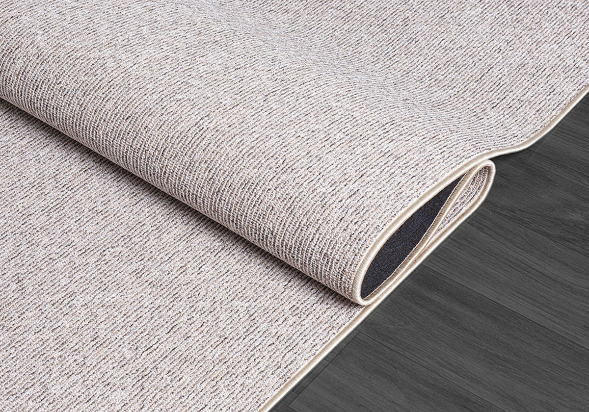 TEPPICH Niederflor Uni COLFOSCO Polypropylen Beige 133 x 133 cm - Beige, Textil (133/133cm) - KADIMA DESIGN
