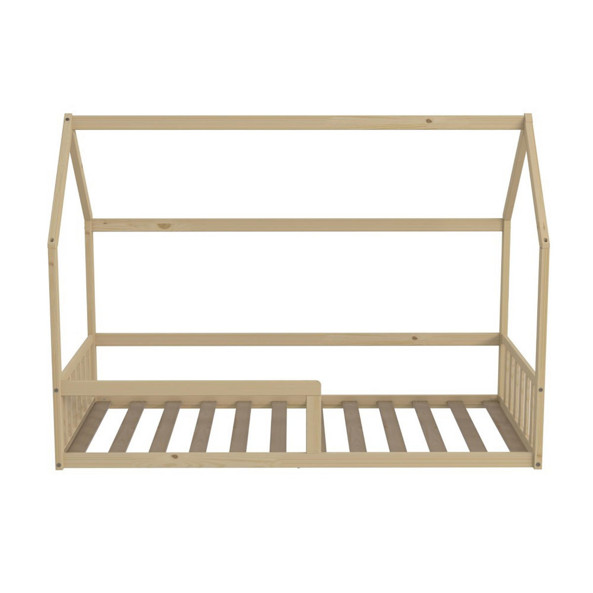 HAUSBETT NEMO mit Lattenrost / Kinderbett 90x190 - Naturholz - Kieferfarben, Holz (90/190cm) - Weber Industries