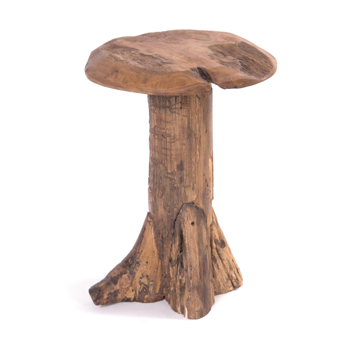 HOCKER Darwin Teak Wurzelholz naturfarben - Naturfarben, Holz (30/47/30cm) - DESIGN DELIGHTS