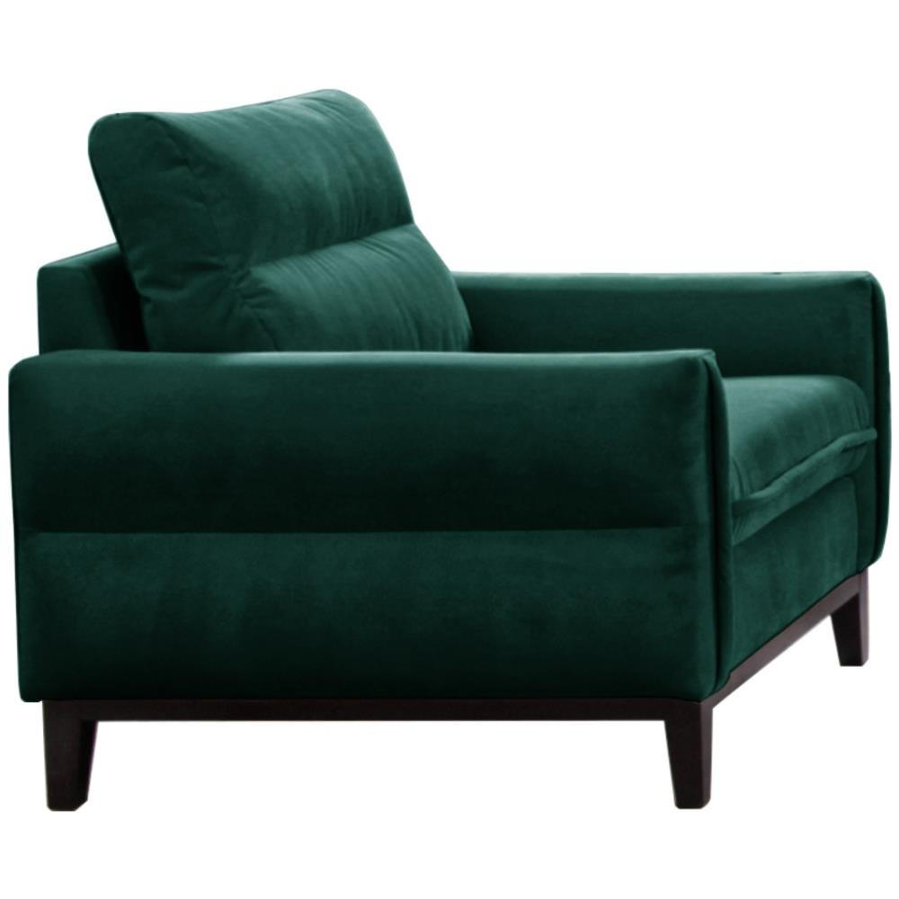 RELAXSESSEL Belweder Velours dunkelgrün - Wengefarben/Dunkelgrün, Holz/Textil (94/95/94cm) - Beautysofa