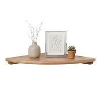 ECKREGAL - Hellbraun, Holz (30/3/30cm) - Relaxdays