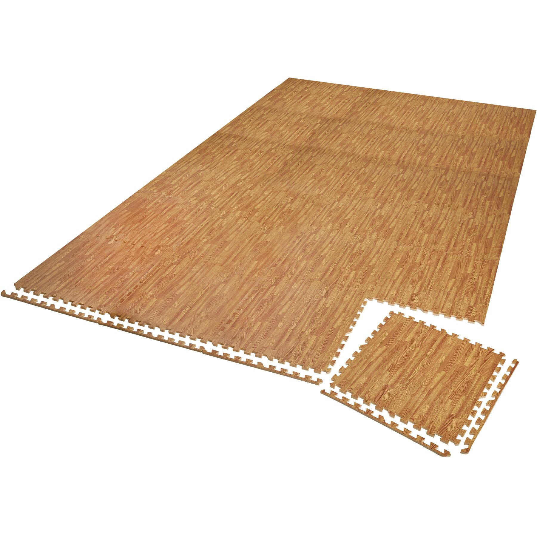 SCHUTZMATTENSET , leichte Reinigung und flexibel erweiterbar, holzdekor - Eiche Artisan, Kunststoff (246/362cm) - tectake