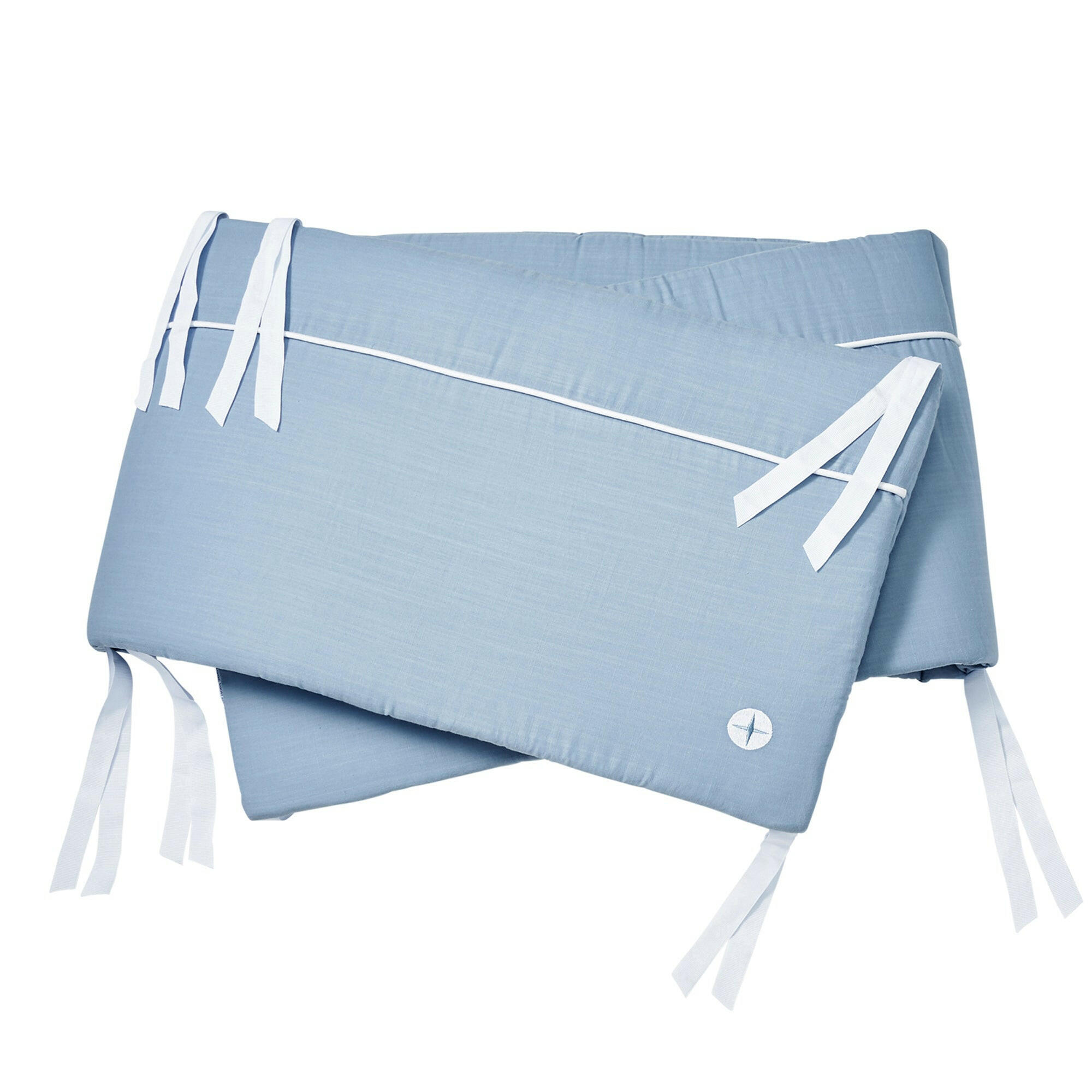 BETTNESTCHEN Blau Grau - Grau, Textil (215/47cm) - nordic coast company