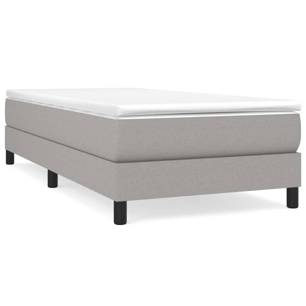 BETTGESTELL Hellgrau 90/200 Cm Stoff - Grau, Holzwerkstoff (90/200cm) - vidaXL