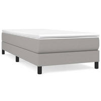 BETTGESTELL Hellgrau 90/200 Cm Stoff - Grau, Holzwerkstoff (90/200cm) - vidaXL