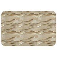 WC PŘEDLOŽKA Vlny - vzor - zlaté 80x50 cm - barva mosazi, textil/plast (80/1cm) - OnlyWow