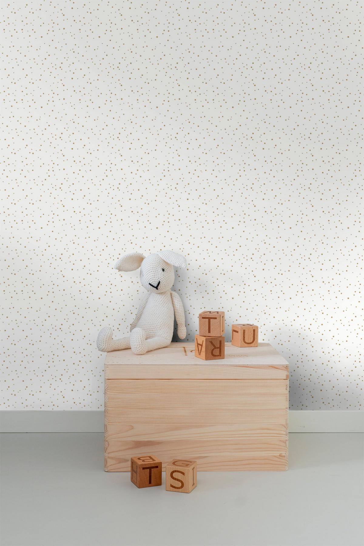 TAPETE kleine Sterne 53 cm x 10 m - Weiß, Papier (53/0.1cm) - Sanders & Sanders