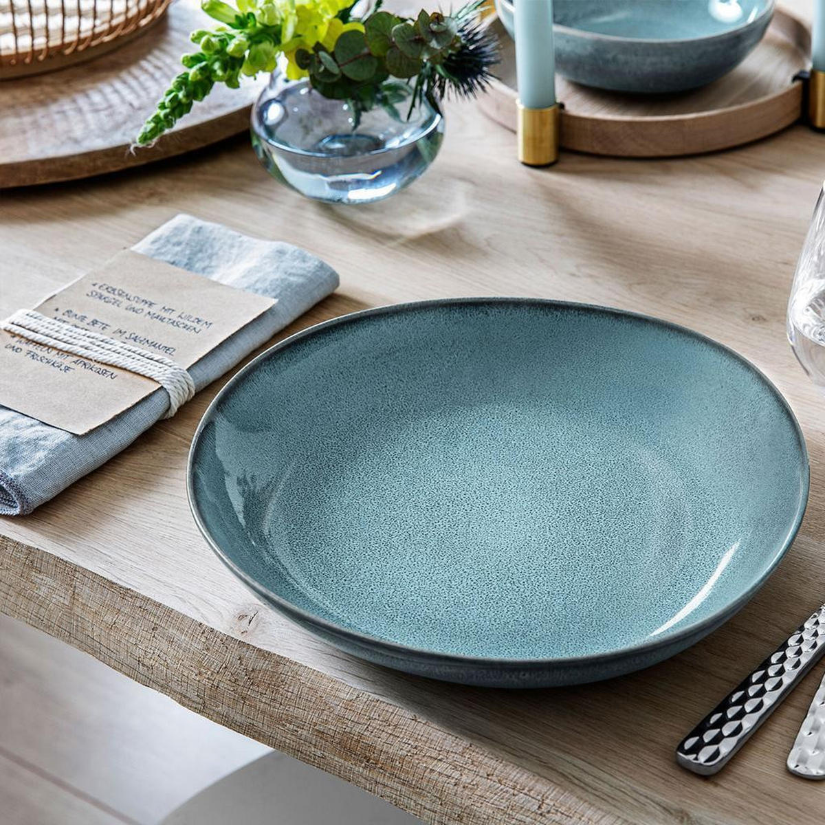 SCHALEN FLACH Lave Glacé ø 27 cm 6er Set - Türkis, Keramik (27cm) - like.Villeroy & Boch