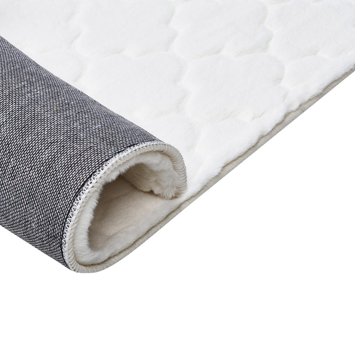 SHAGGY-KUNSTFELLTEPPICH Gharo 230/160 cm - Weiß, Kunststoff (160/230cm) - Beliani