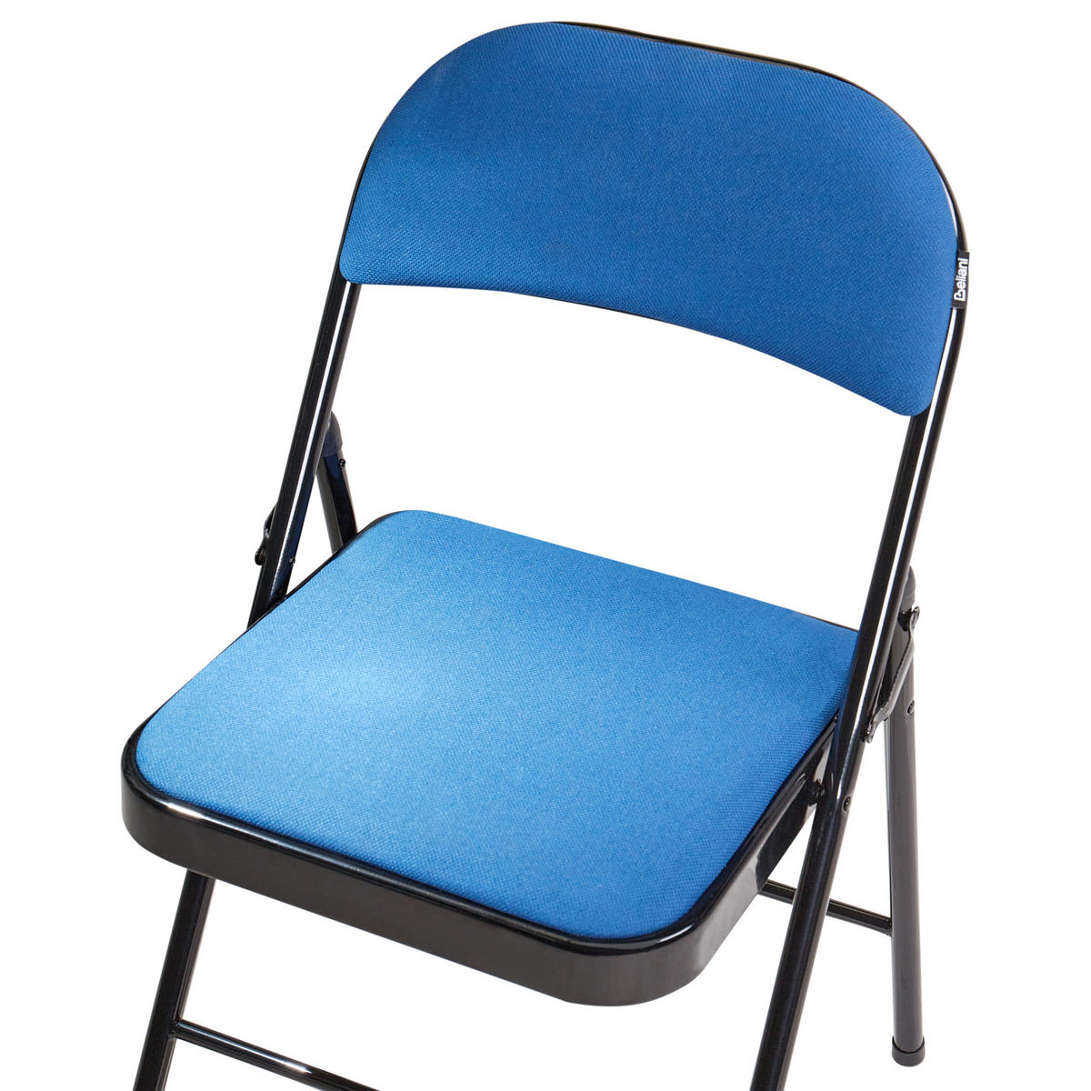 KLAPPSTUHL 4er-Set Metall Blau/Schwarz Sparks - Blau, Metall (45/77/47cm) - Beliani