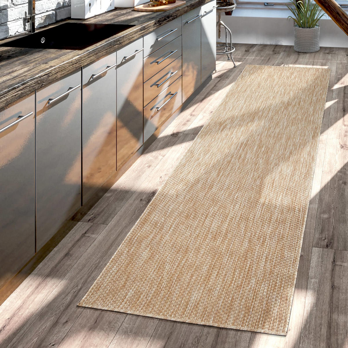 OUTDOORTEPPICH Beige 160 x 220 cm - Beige, Kunststoff (160/220cm) - TT Home