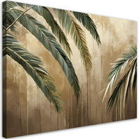 WANDBILD tropische palmen - Beige, Textil (60/40cm) - Feeby