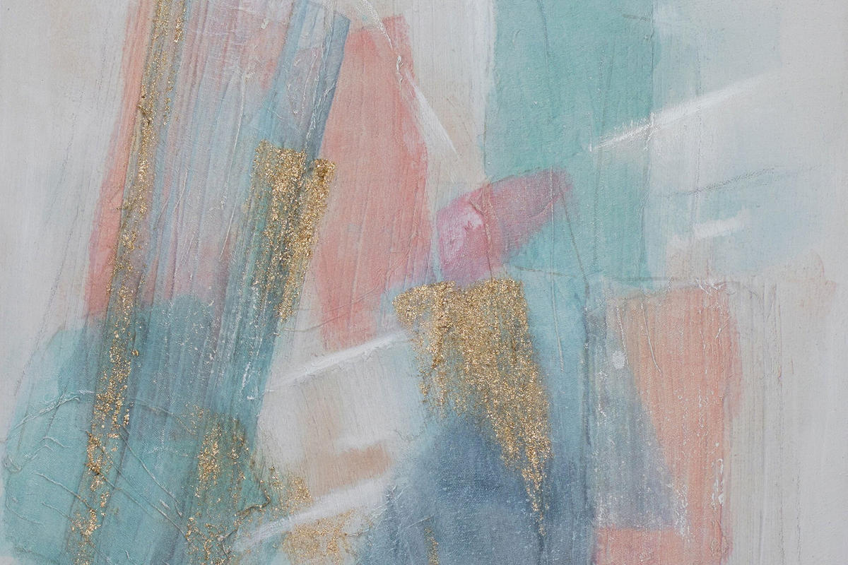 ACRYLBILD HANDGEMALT 75/100 cm - Beige/Weiß, Holz/Textil (1.4/100cm) - KUNSTLOFT