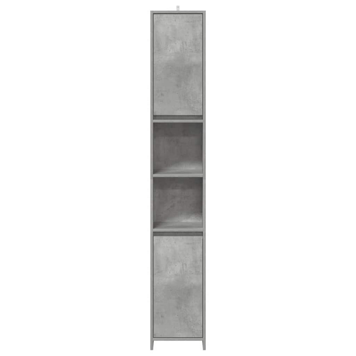 BADMÖBEL-SET 4-TLG. Betongrau Holzwerkstoff - Grau, Holzwerkstoff (30/183.5/90cm) - vidaXL